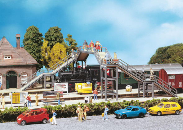 Faller 120109 - Covered Pedestrian Bridge - HO Scale Kit - Midwest