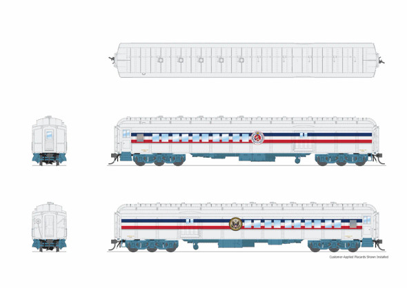 PRE-ORDER: Broadway Limited 9740 - Heavyweight Combine Freedom Train #1896, 1947-1949 - HO Scale