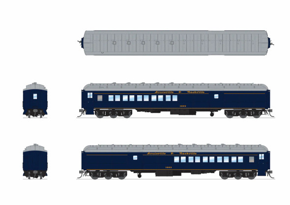 PRE-ORDER: Broadway Limited 9747 - Heavyweight Combine Louisville & Nashville (L&N) 1603 - HO Scale