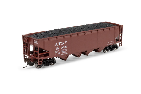 Athearn 1569 - 40' 4-Bay Offset Hopper w/Load Atchison, Topeka and Santa Fe (ATSF) 181080 - HO Scale