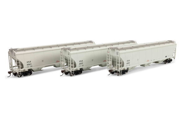 Athearn Genesis 1081 - Trinity 5161 3-Bay Covered Hopper (3) Tate & Lyle (STLX) 6003/6022/6063 - HO Scale
