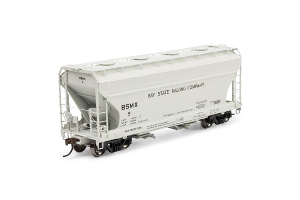Athearn 1693 - ACF 2970 2-Bay Covered Hopper Bay State Milling Company (BSMX) 9 - HO Scale