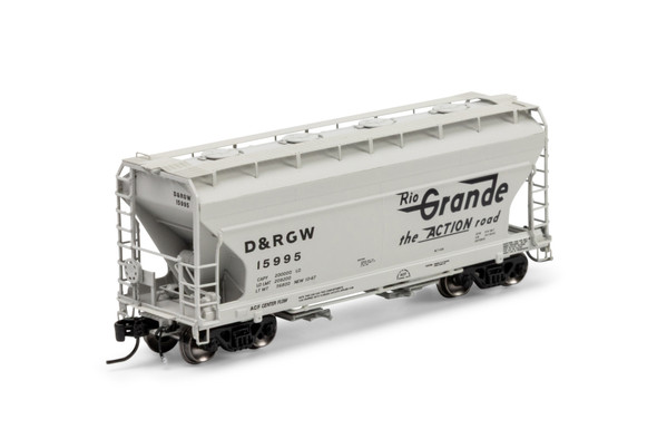 Athearn Genesis 1288 - ACF 2970 2-Bay Covered Hopper Denver & Rio Grande Western (D&RGW) 15995 - N Scale