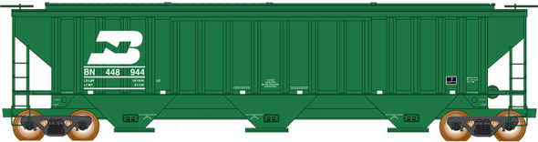 InterMountain 653126-05 - PS 4750 Cu Ft 3-Bay Hopper Burlington Northern (BN) 449265 - N Scale