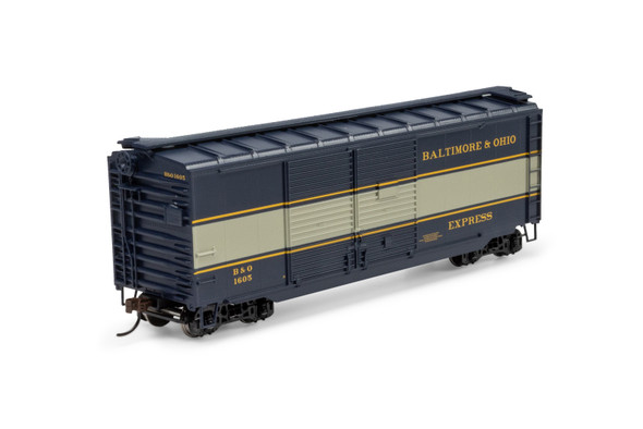 Athearn 72250 - 40' Double Door Express Boxcar Baltimore & Ohio (B&O) 1605 - HO Scale