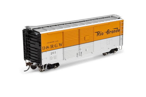 Athearn 72255 - 40' Double Door Express Boxcar Denver & Rio Grande Western (D&RGW) 261 - HO Scale