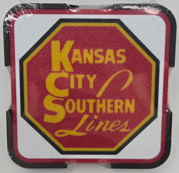 Paducah Custom Shops KCSOSQ01 - Coaster 4-Pack (Square) Kansas City Southern (KCS)