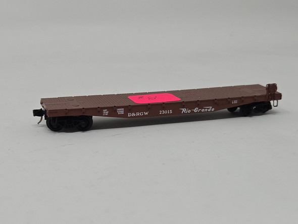 Pre-Owned: Micro-Trains Flat Fish Belly, Side Mounted Brake Wheel Denver & Rio Grande Western D&RGW 23015 - N Scale
