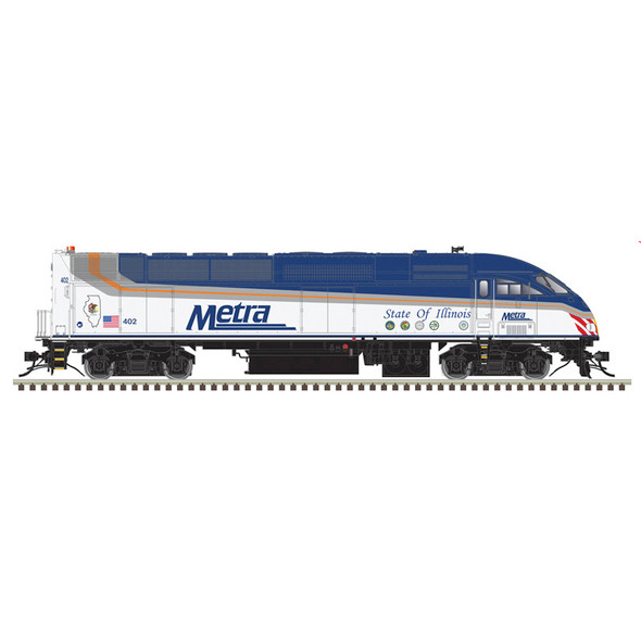 PRE-ORDER: Atlas Master Silver 10004976 - MPI MP36 (DC Silent) Metra (METX) 405 (State of Illinois) - HO Scale
