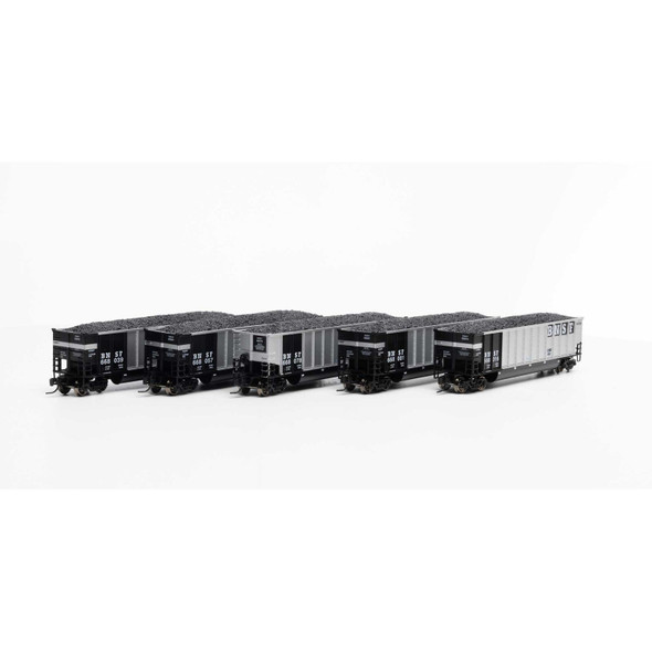 Athearn 25067 - Bethgon Coalporter with Load, BNSF #1 (5) BNSF 668001, 668016, 668039, 668057, 668078 - N Scale