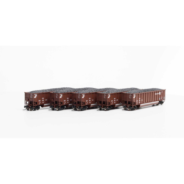 Athearn 25075 - Bethgon Coalporter with Load, CR #2 (5) Conrail (CR) 506416, 506432, 506481, 506527, 506572 - N Scale