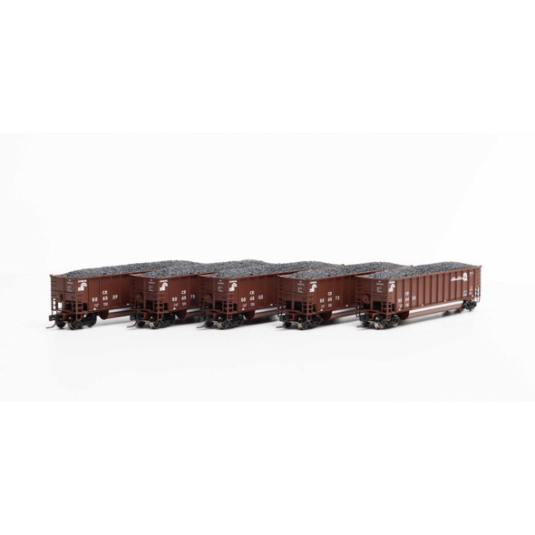 Athearn 25076 - Bethgon Coalporter with Load, CR #3 (5) Conrail (CR) 506424, 506450, 506502, 506539, 506575 - N Scale