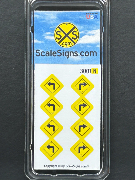 ScaleSigns N-3000-001 - Turn Left & Right Signs  - N Scale