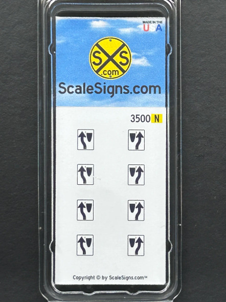 ScaleSigns N-3500-000 - Stay Left & Right Signs  - N Scale