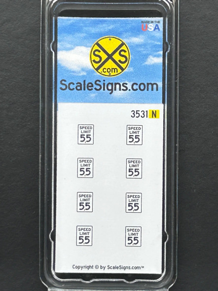 ScaleSigns N-3500-031 - 55 mph Signs  - N Scale