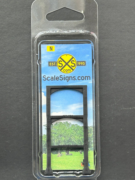 ScaleSigns N-0012-001-06 - Sign Frame Black  - N Scale