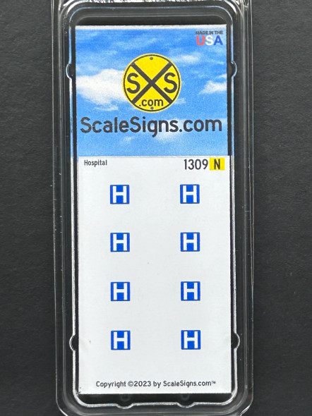 ScaleSigns N-1300-009 - Hospital Signs  - N Scale