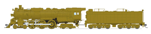 PRE-ORDER: Broadway Limited 8878 - Baldwin 3460 Class “Super Hudsons” 4-6-4 (DC Silent) Atchison, Topeka and Santa Fe (ATSF) Painted Brass Unlettered - HO Scale