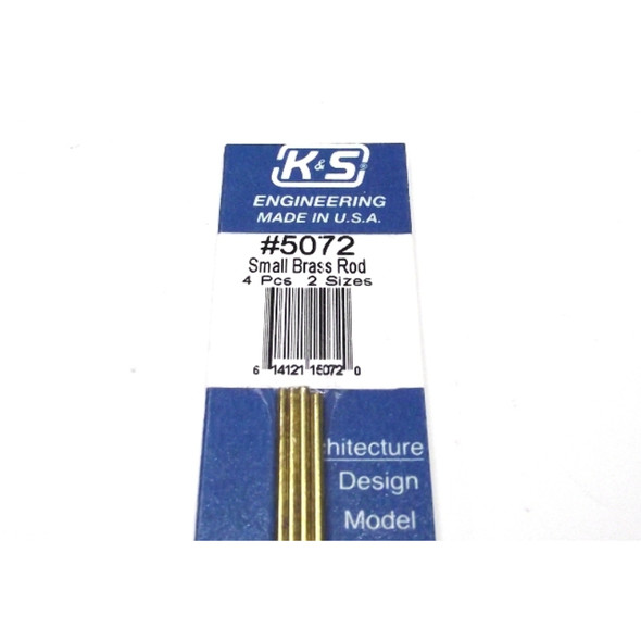 K&S Precision Metal 5072 - Bendable Brass Rod 1/16 & 3/64 x 12" long    -