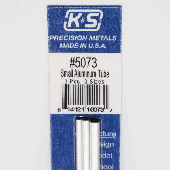 K&S Precision Metal 5073 - Bendable Alum Tube 3/32, 1/8, 5/32 x 12" long    -