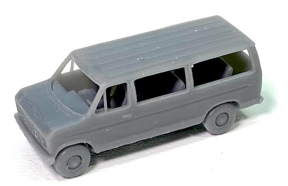 Showcase Miniatures/MadAboutCars J22N-A - '74 - '91 "F" E Series Passenger Van  - N Scale