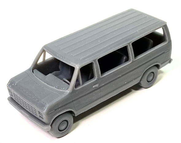 Showcase Miniatures/MadAboutCars J22HO-A - '74 - '91 "F" E Series Passenger Van  - HO Scale