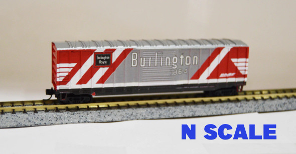 Value Trains USA N10208 - ACF 50'6" Boxcar BNSF 1864 Burlington Heritage Scheme - N Scale