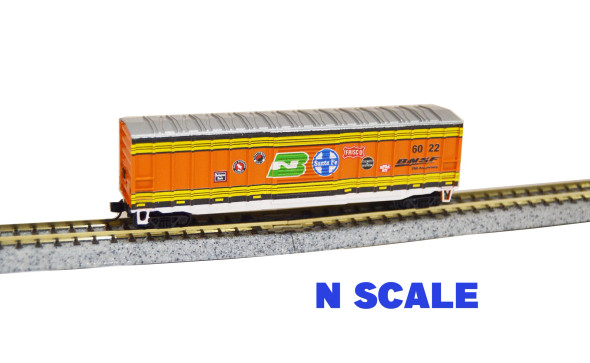 Value Trains USA N10216 - ACF 50'6" Boxcar BNSF 6022 BNSF Heritage All Railways Scheme  - N Scale