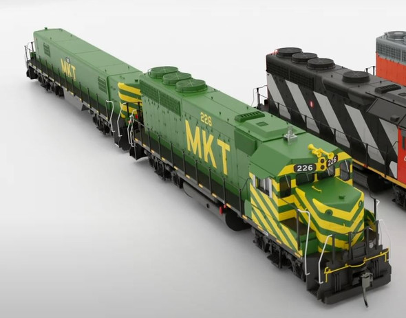 Rapido 40517 - EMD GP40 Mother+Slug (DCC and Sound) Missouri-Kansas-Texas (MKT) 226 + 501 - HO Scale