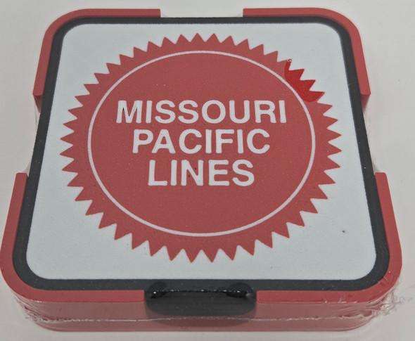 Paducah Custom Shops MPACSQ01 - Coaster 4-Pack (Square) Missouri Pacific (MP) Buzzsaw
