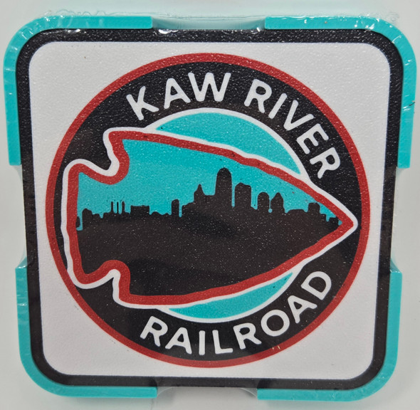 Paducah Custom Shops KAWRSQ01 - Coaster 4-Pack (Square) Kaw River Railroad (KAW)