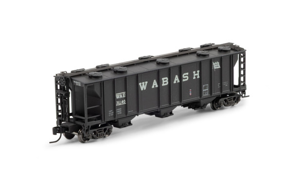 Athearn 1736 - PS-2 2893 3-Bay Covered Hopper Wabash (WAB) 31140 - N Scale