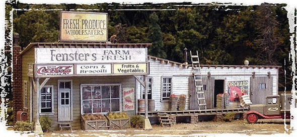 Bar Mills 0142 - Fenster's Farm Fresh Market  - HO Scale Kit