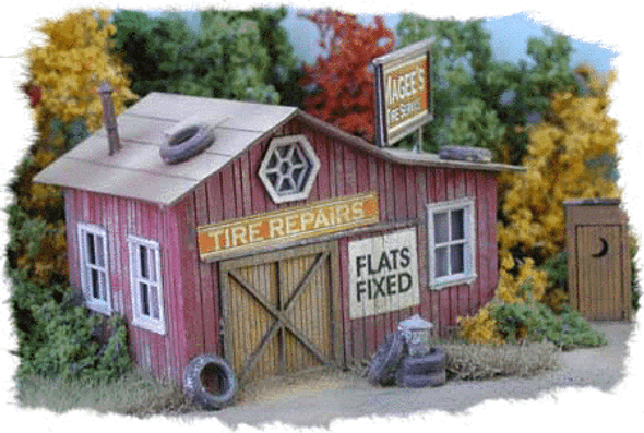 Bar Mills 0772 - Magee's Tire Service  - HO Scale Kit