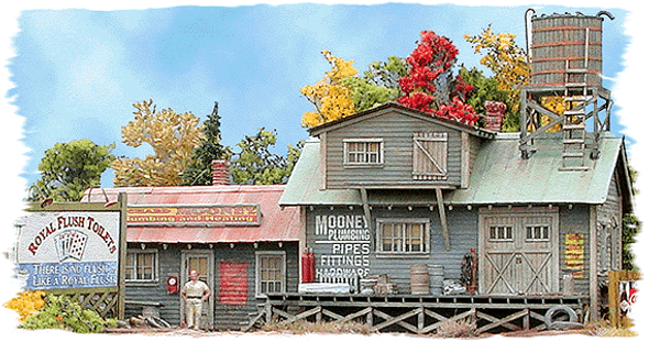 Bar Mills 0822 - Mooney's Plumbing Emporium  - HO Scale Kit