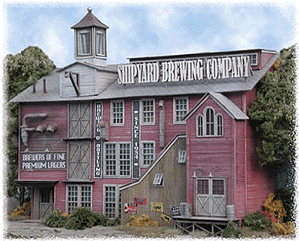 Bar Mills 0852 - Shipyard Brewing Backgroung Building  - HO Scale Kit