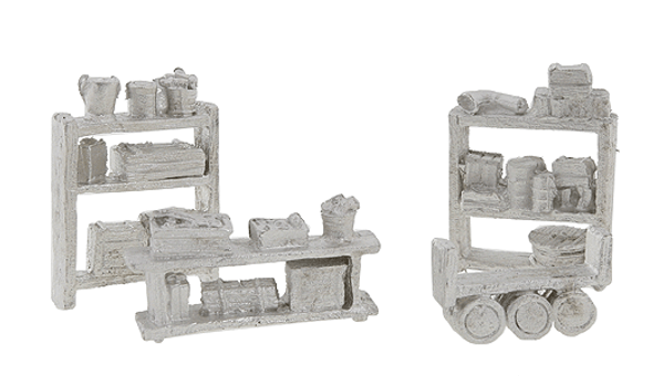 Bar Mills 0208 - Assorted Shelving & Storage  - HO Scale