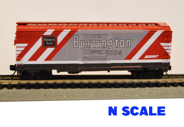 Value Trains USA N40-208 - 40' PS-1 Boxcar BNSF Burlington Heritage 1864 - N Scale