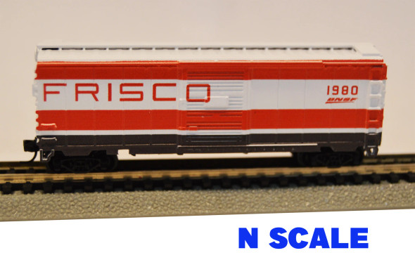 Value Trains USA N40-210 - 40' PS-1 Boxcar BNSF Frisco Heritage 1980 - N Scale