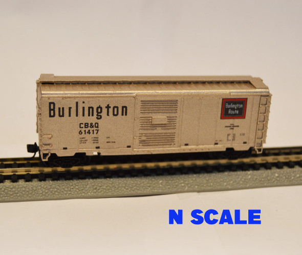 Value Trains USA N40-217 - 40' PS-1 Boxcar Chicago, Burlington & Quincy (CB&Q) Burlington Gold 61417 - N Scale
