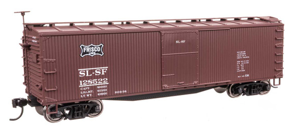 Walthers Mainline 910-40200 - 40' Double Sheathed Wood Boxcar St Louis - San Francisco "Frisco" (SLSF) 128525 - HO Scale