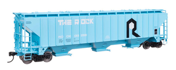 Walthers Mainline 910-49066 - 57' Trinity 4750 3-Bay Covered Hopper Rock Island (ROCK) 133266 - HO Scale