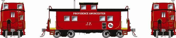 PRE-ORDER: Rapido 144048 - Northeastern-style Steel Caboose Providence and Worcester (PW) 3001 - HO Scale
