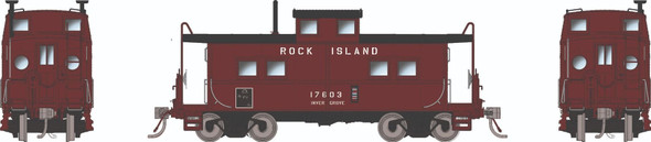 PRE-ORDER: Rapido 144115 - Northeastern-style Caboose w/ porthole windows Rock Island (CRIP) 17604 - HO Scale
