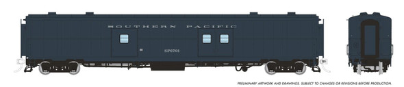 PRE-ORDER: Rapido 176007 - PC&F Econo Baggage/Express Southern Pacific (SP) Early Doors: #6701 - HO Scale