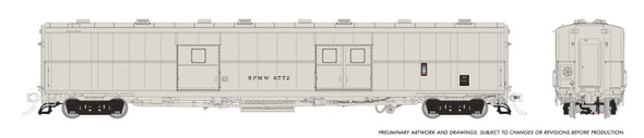 PRE-ORDER: Rapido 176015 - PC&F Econo Baggage Southern Pacific (SP) Maintenance of Way: #6772 - HO Scale