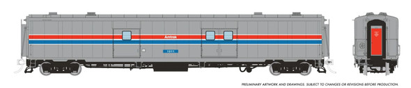 PRE-ORDER: Rapido 176020 - PC&F Econo Baggage Amtrak (AMTK) Phase 2: #1011 - HO Scale