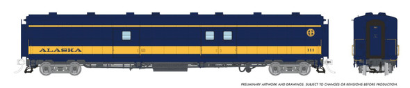 PRE-ORDER: Rapido 176023 - PC&F Econo Baggage Power Car w/ Snd Alaska Railroad (ARR) 110 - HO Scale