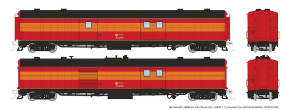 PRE-ORDER: Rapido 176030 - PC&F Econo Baggage + Power Car w/ Snd Southern Pacific (SP) Daylight Scheme: #298 + 295 - HO Scale
