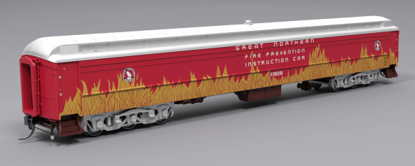 PRE-ORDER: Broadway Limited 9933 - Railroad Instruction Car Great Northern (GN) X1828 Fire Prevention - HO Scale